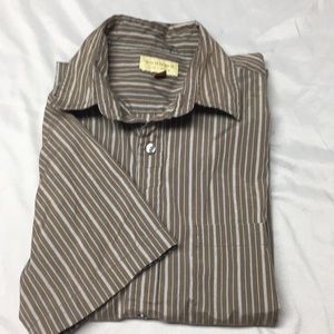 Sonoma Brown striped button-down shirt